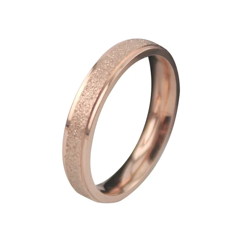 LASPERAL Stainless Steel Couple Rings Rose Gold Matte Stars For Men Women Party Jewelry Wedding Engagement Lovers Ring | Украшения и