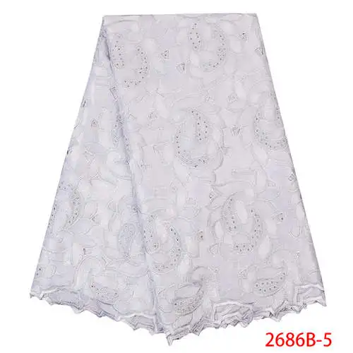Picture - 5 Latest High Quality Swiss Voile Laces Switzerland Cotton African Dry Cotton Lace Fabric Nigerian Voile Lace Fabric NA2686B-1 - Цвет: Picture - 5