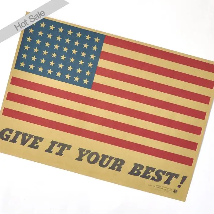 Винтаж США блоки 2 ой мировой войны флаг плакат ретро художественные изделия для