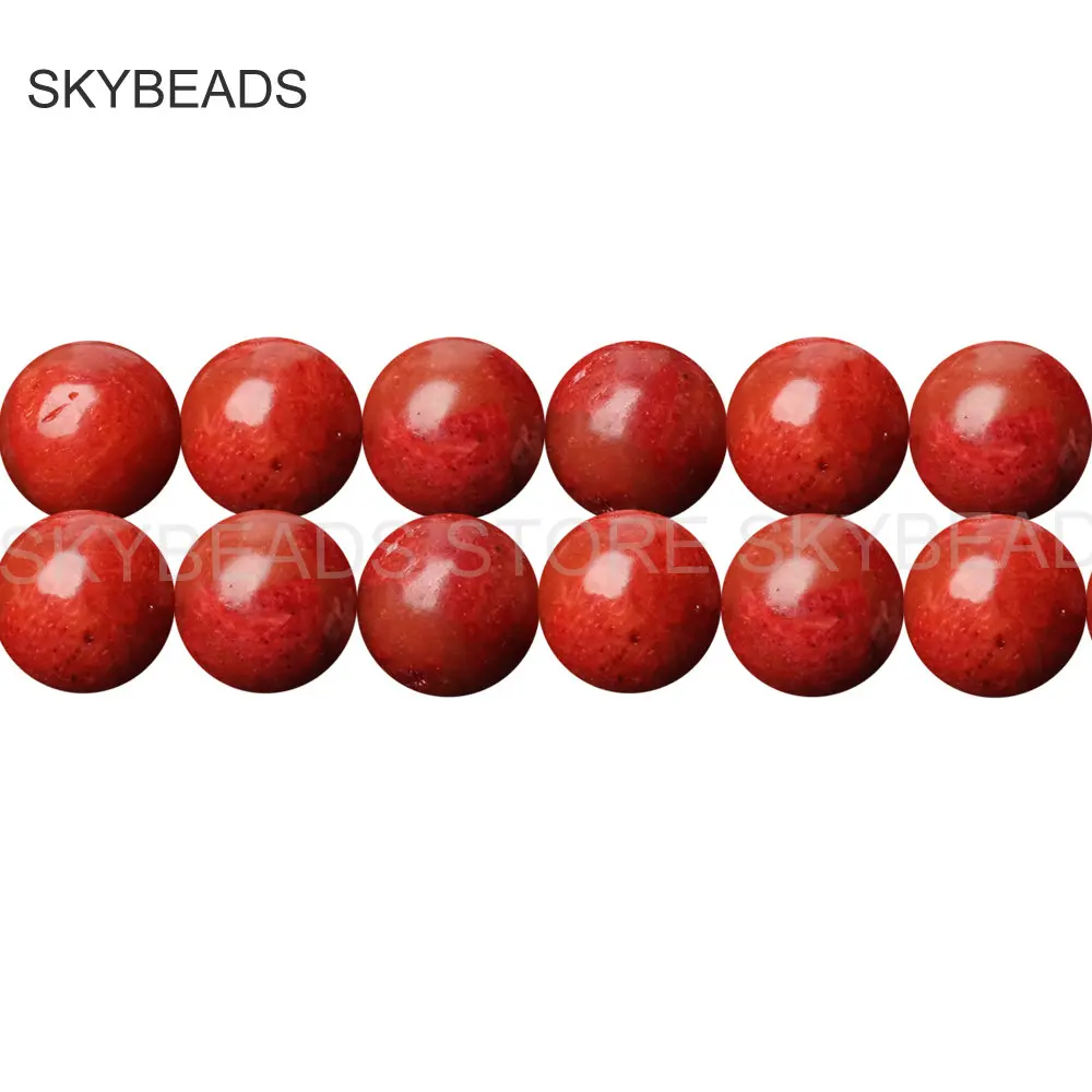 

Dyed Red Sponge Coral Beads for Fashion Jewelry Making One Strand 6 8 10 12 14mm Deep Ocean Stone Beads in Bulk Wholeesale