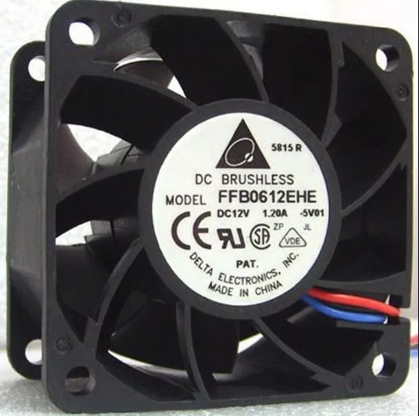 6 см FFB0612EHE 6038 3 проводной Вентилятор охлаждения с двумя шарикоподшипниками 12 В а