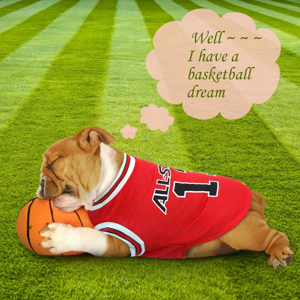 Летняя одежда для собак маленьких симпатичная рубашка баскетбольная футболка