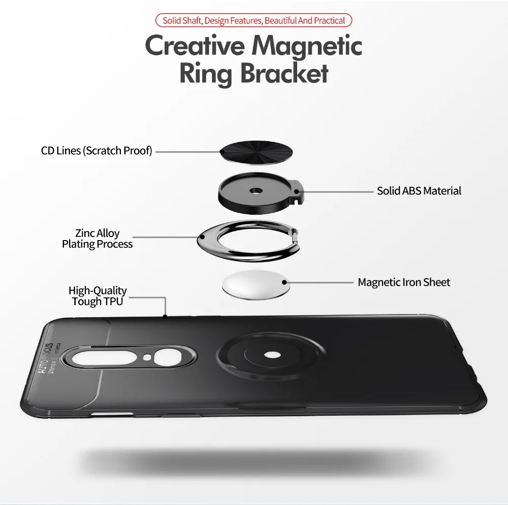 UTOPER чехол для Oneplus 6 Чехол One plus скрытое кольцо Couqe 28 дюймов Автомобильный