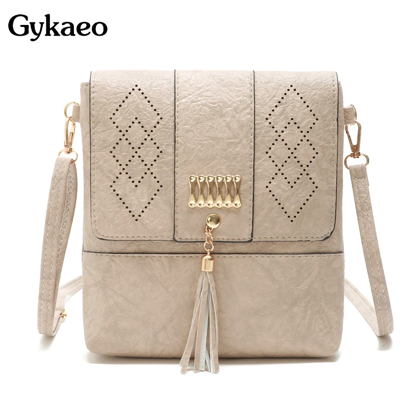 

Gykaeo 2022 Spring Luxury Handbags Women Bags Designer Hollow Out Small Shoulder Bag Ladies Casual Flap Tassel Messenger Bags
