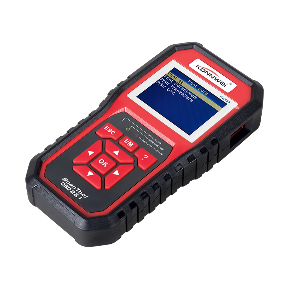 KONNWEI KW850 полная функция OBD2 многоязычный автоматический диагностический инструмент OBD II считыватель кода неисправности двигателя как AL519 NT301 Автомобильный сканер