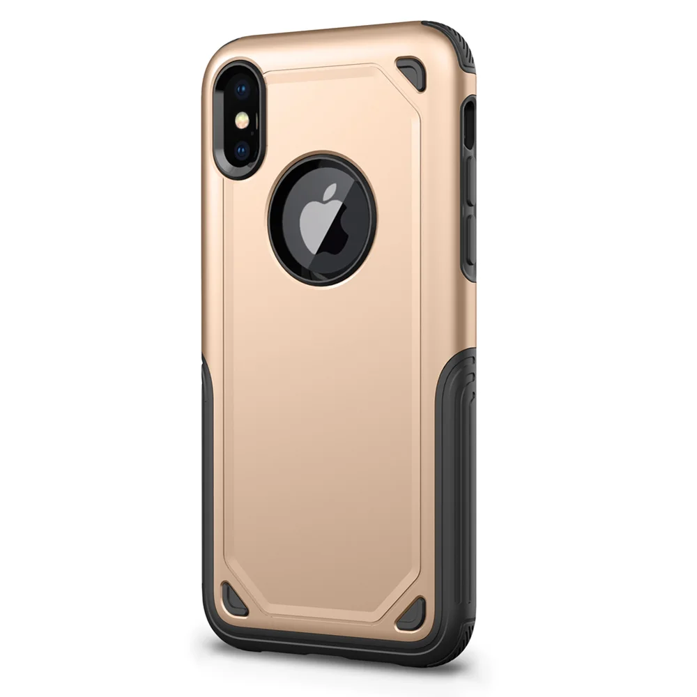 Для Apple iPhone 6S 8 7 6 Plus X PC+ Силиконовый ТПУ военный противоударный Камуфляжный защитный чехол для iPhone X XR XS Max защитный чехол - Цвет: gold
