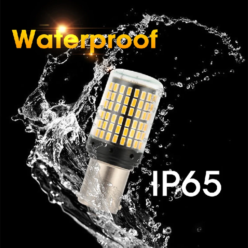 2 шт. Янтарь/Желтый 1156 светодиодный лампы 144SMD BA15S P21W 12V с can-bus указатели поворота 1156A