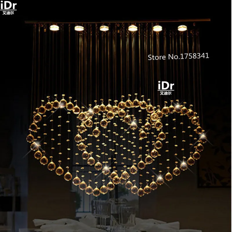 

romantic couples Upscale atmosphere modern chandelier minimalist bedroom lamp crystal chandelier living room lights