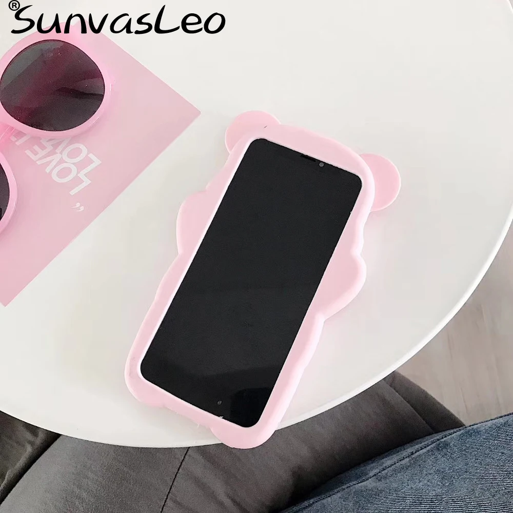 3D мультяшный Мягкий силиконовый чехол для iPhone 5 6 7 8 Plus X XR XS Max Samsung A20 A30 A50 J4 J5 J6 J7 J510