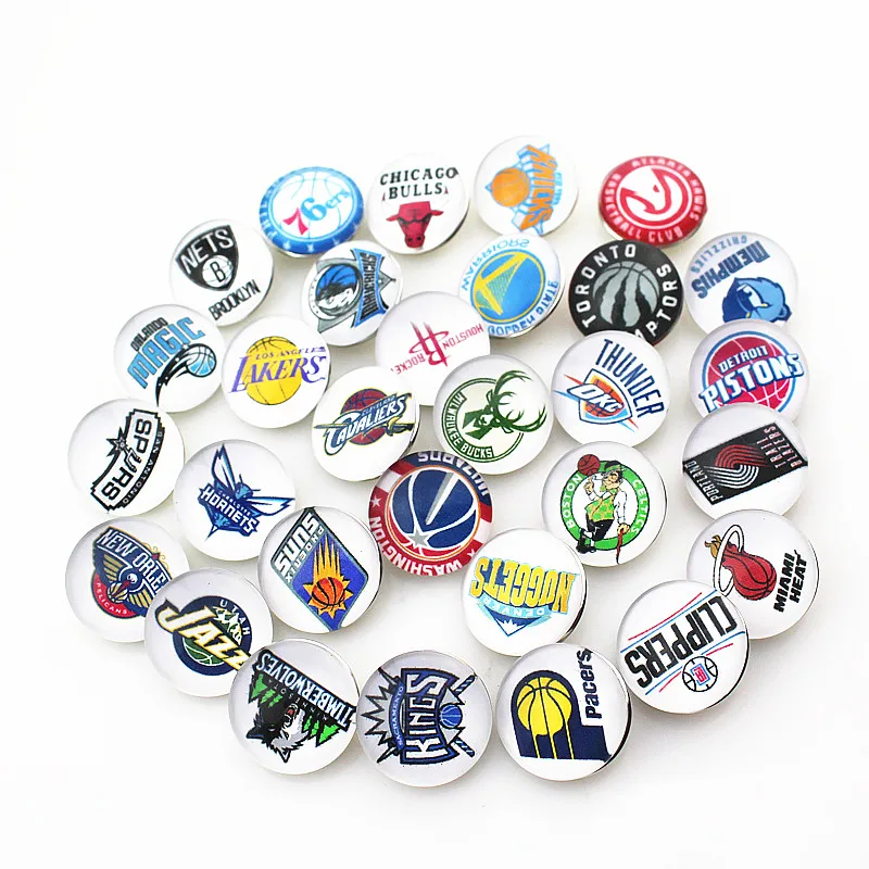 90pcs Mix 30 designs Basketball Snap buttons Glass 18m Sports snap Diy Snaps Jewelry Bracelet&ampbangles charms | Украшения и