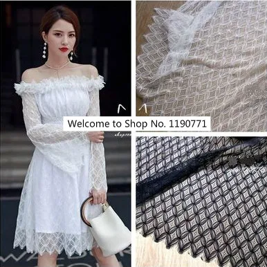 

Width 150 cm eyelash Car bone lace fabric skirt stitching clothing home curtain accessories Wedding lace 3M/pack