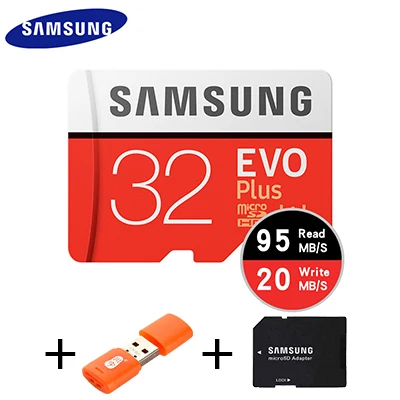 Карта памяти SAMSUNG EVO 32G 95 МБ/с. SDHC MicroSD 64GB 128GB 256GB 4K 100 МБ/с. SDXC Class 10 Micro SD C10 UHS TF Транс флеш-карты - Емкость: 32GB 95MBs and gift