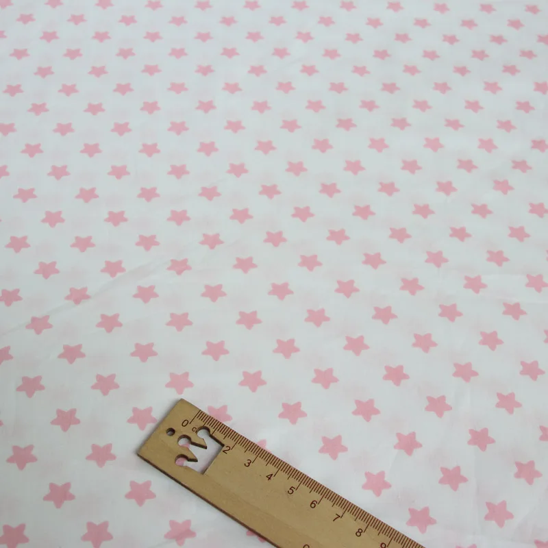 Хлопок саржевая ткань простой розовый серый синий аква желтый маленькие звезды ткани для комплект кровати «сделай сам» Подушка лоскутное Декор ручной работы