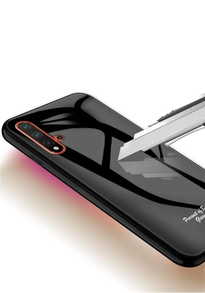 Чехол для Huawei Honor 20/20 Pro/20i/8X/8X Max/8C/Play/V20 милый цветной Тонкий Стеклянный мобильного