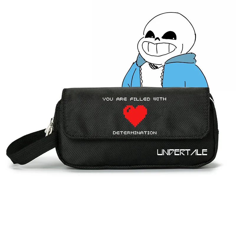Игра Undertale Frisk Sans Скелет принт канцелярские принадлежности Sotrage сумка ручка чехол большой холщовый чехол для карандашей школьные сумки органайзер для путешествий