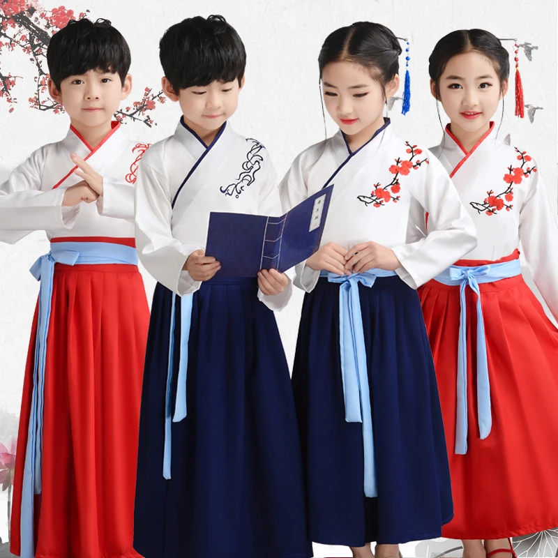 Детский костюм hanfu для сценических выступлений |