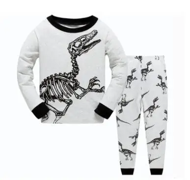 STYLE 20 Детские пижамные комплекты с длинными рукавами, новинка, весенне-осенняя Пижама с динозавром для мальчиков и девочек 3, 4, 5, 6, 7, 8 лет, Пижама - Цвет: STYLE 20