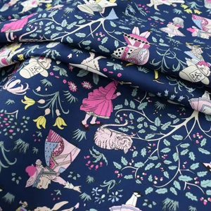 navy blue Игральные карты напечатаны чистый хлопок ткань для платья рубашка bazin riche getzner telas por metro tissu coton tecidos tissus tela DIY - Цвет: navy blue