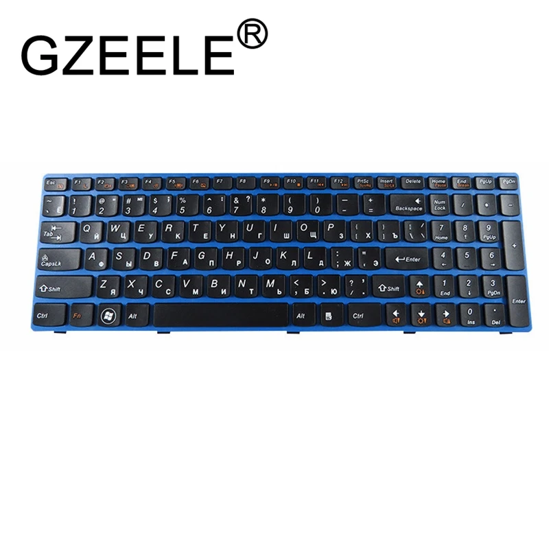 GZEELE russian laptop keyboard for LENOVO V570 V570C V575 Z570 Z575 B570 B570A B570E B570G B575 B575A B575E B590 B590A blue RU | Компьютеры