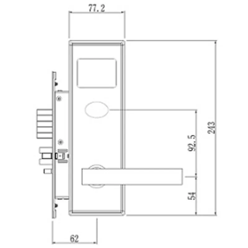 Замок дверной цифровой электрический с RFID защитой L16015BS|hotel electronic door locks|electronic lockdoor