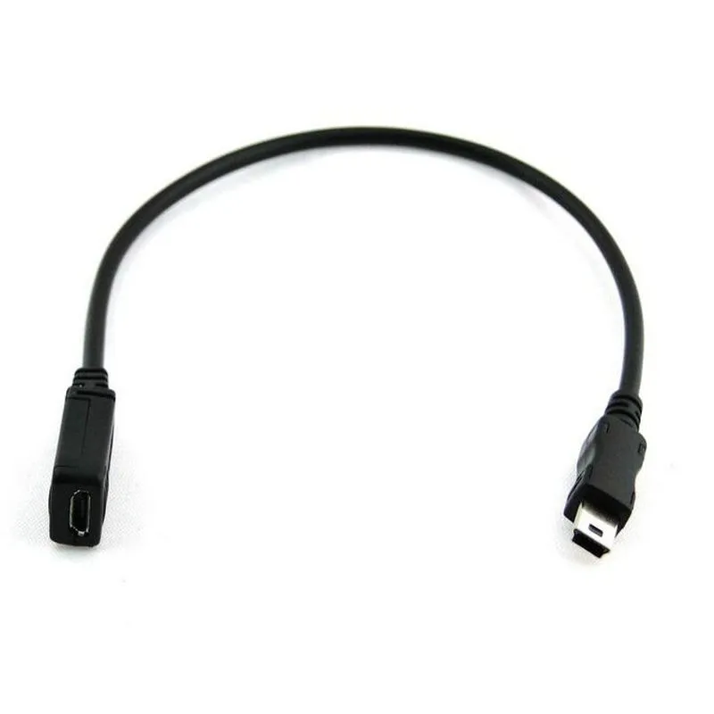 25 см USB 2 0 Mini B 5 контактный штекер микро гнездо адаптер кабель с плетеным