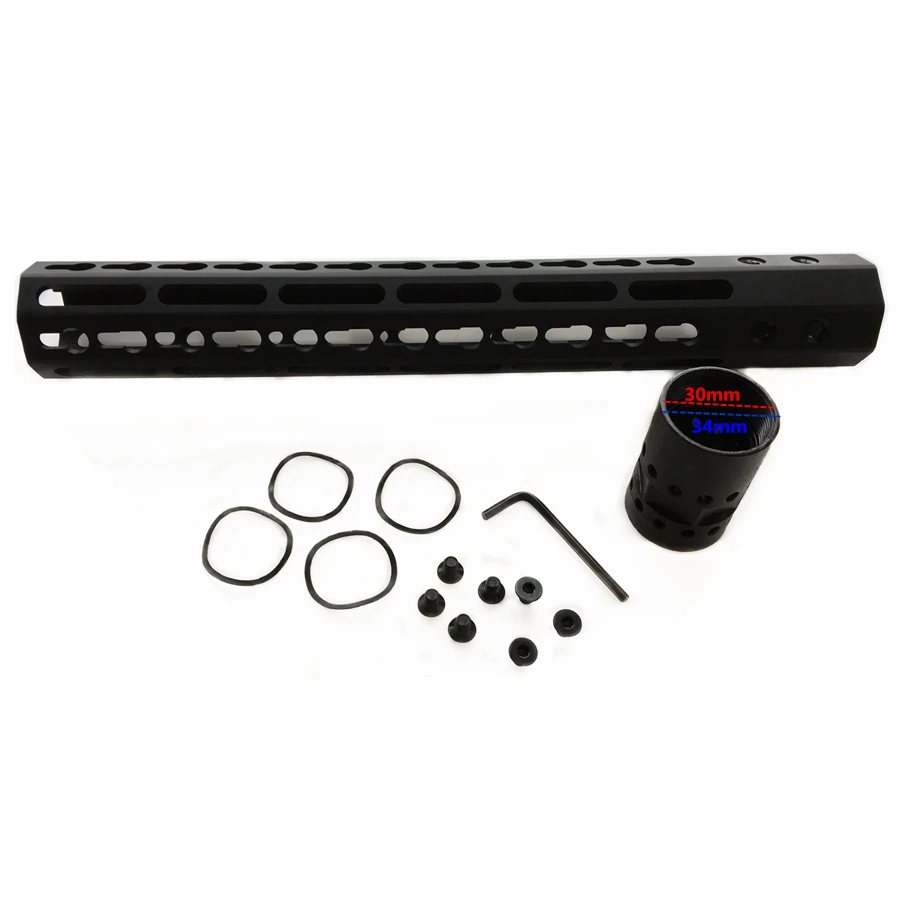 FIRECLUB 12 дюймов поплавок NSR KeyMod Handguard кронштейн со съемным Рельсом черный баррель гайка для AR-15 M4 M16 стальная гайка