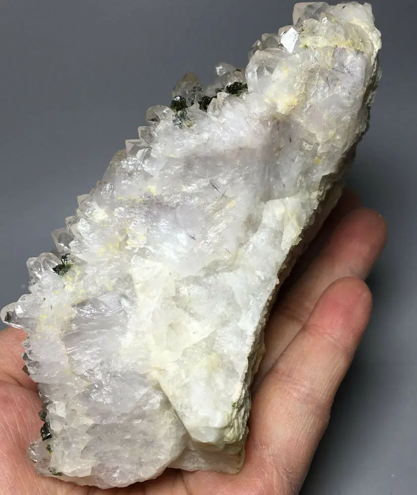 743gNatural GREEN Epidote Crystal & Cluster грубый камень образец горной породы Хрустальное