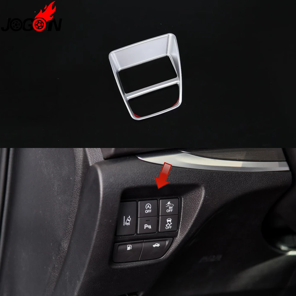 

LHD For Acura TLX 2018 Facelift Car Styling Interior Head Fog Light Switch Button Control Frame Cover Trim Matte ABS Chrome