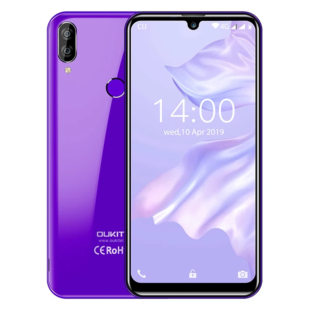 Смартфон OUKITEL C16 PRO 5,71 ''HD+ Android 9,0 Pie, 3 ГБ ОЗУ, 32 Гб ПЗУ, четырехъядерный процессор MT6761P, 2600 мАч, мобильный телефон с функцией распознавания лица, 4G LTE - Цвет: purple