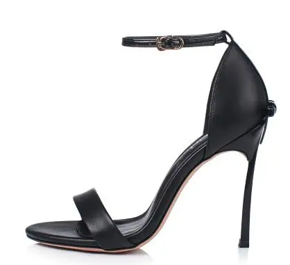 10 cm heel Универсальные повседневные недорогие галстук-бабочки; женские босоножки на тонком каблуке с пряжкой и ремешком сзади; пикантные удобные босоножки на высоких каблуках с открытым носком - Цвет: 10 cm heel