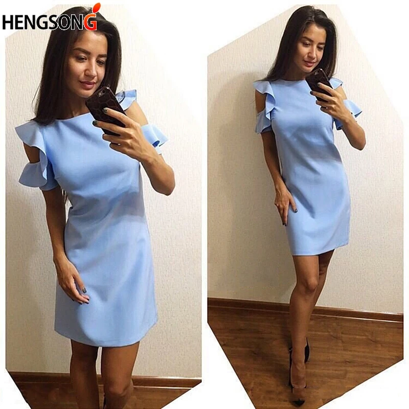 2018 новые женские платья модная офисная Рабочая одежда короткий рукав с круглым