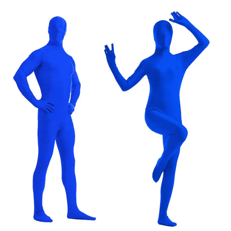 Детский костюм Зентаи для взрослых ярко синий унисекс из спандекса