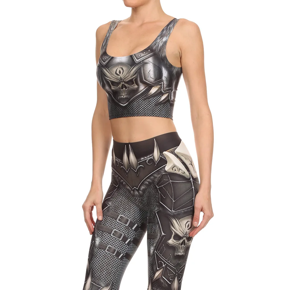 Костюм для косплея Orcish Armor Print фитнеса Женский костюм йоги тренировочный