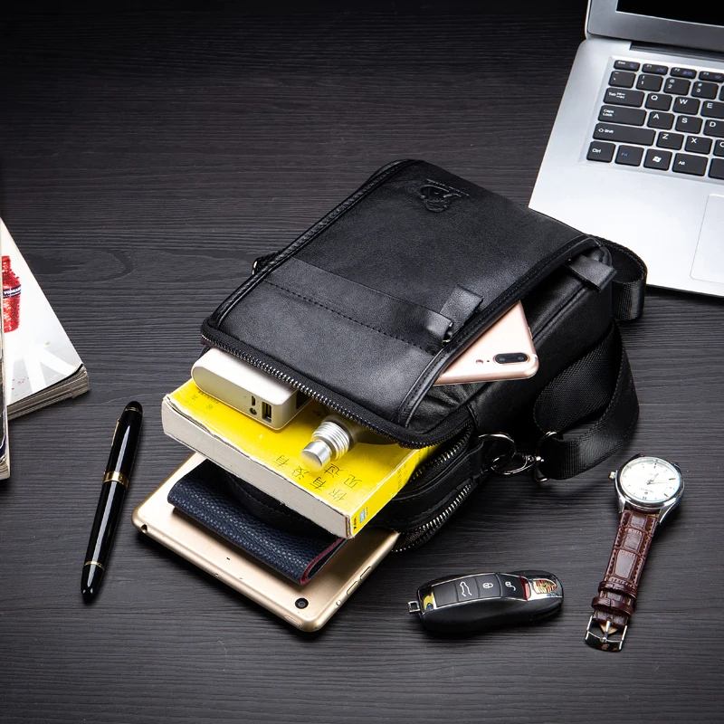 Men's Briefcase Bags For Laptop Man Business Bag Genuine Leather Handbags High Quality Leather Office Shoulder Bags Tote for Men