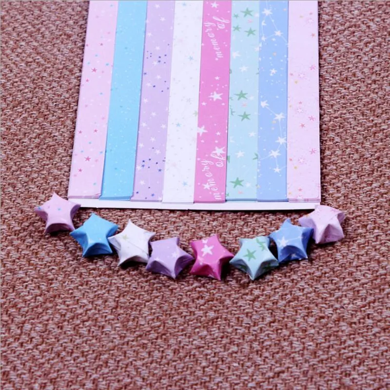 160 шт./лот бумага Lucky Star с блестками складные подарочные Ремесла бумажные изделия