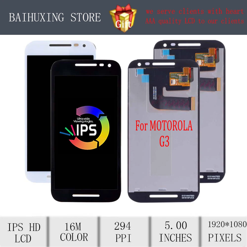 3 шт./лот оригинальный 5 0 &quotBAIHUXING для Motorola Moto G3 ЖК-дисплей сенсорный экран