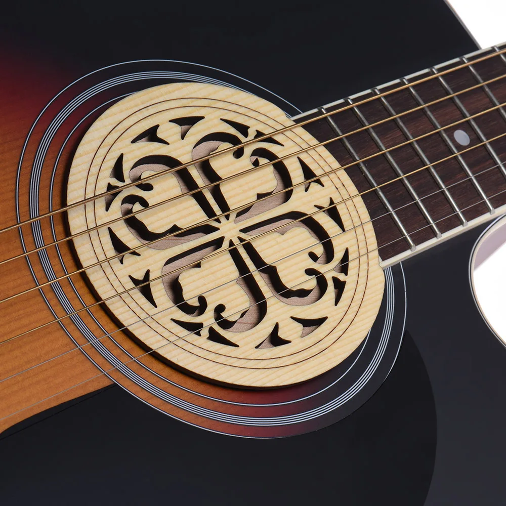 Деревянная гитара Soundhole звуковая Крышка блока отзывы буфера ель дерево для EQ