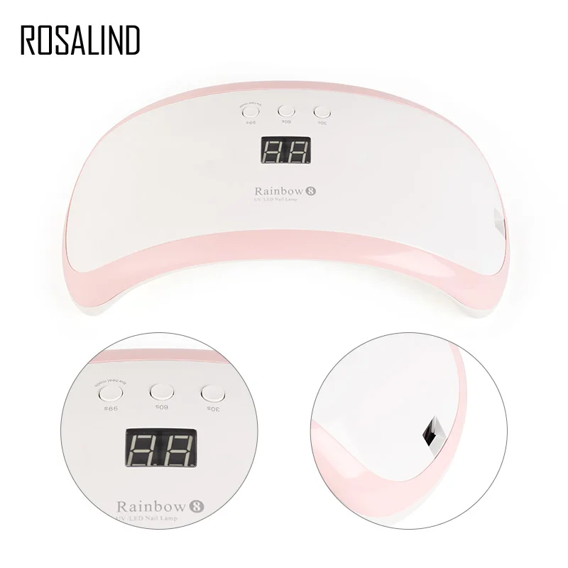 Розалинд 36 Вт SUNRB8 Сушилка для ногтей УФ-светодио дный лампа аппарат маникюр на 30