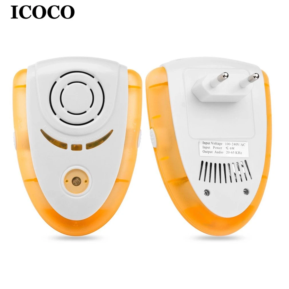ICOCO Новинка Электрический ультразвуковой отпугиватель мышей Ночной свет ловушка