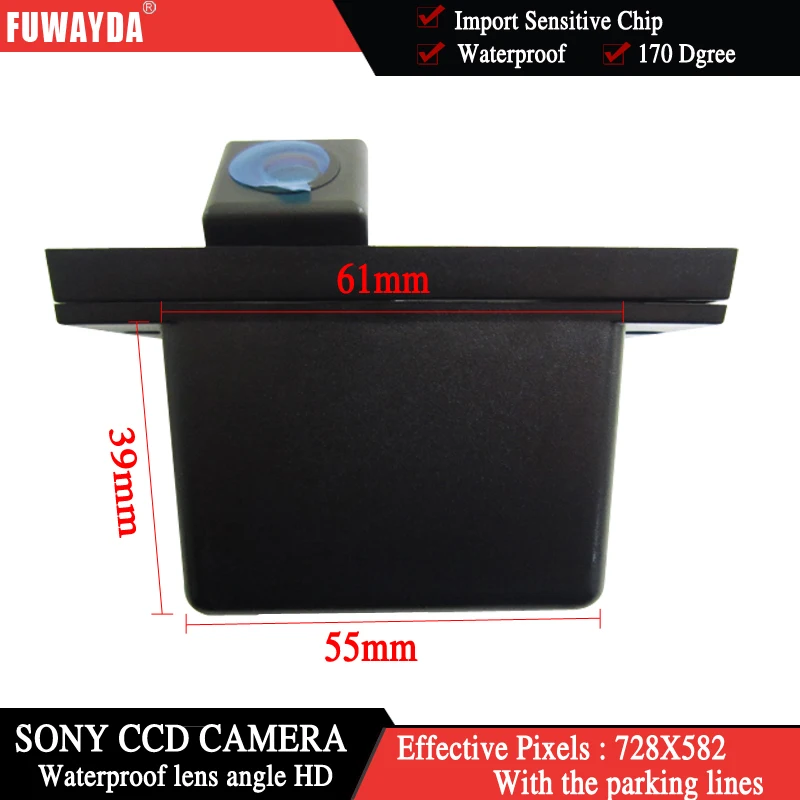 Автомобильное зеркало заднего вида FUWAYDA водонепроницаемая камера с направляющей