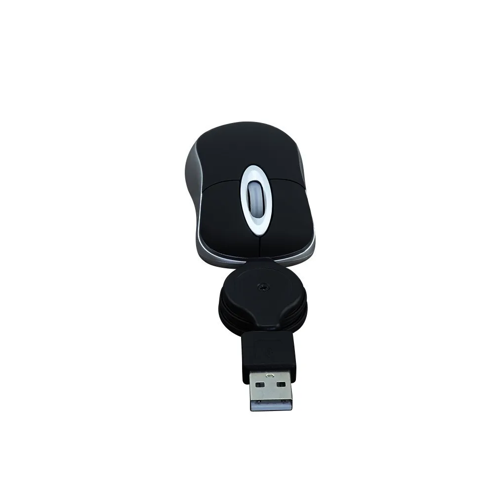 CHYI 3D мини Мышь Выдвижной кабель USB оптическая компьютерная небольшой детская