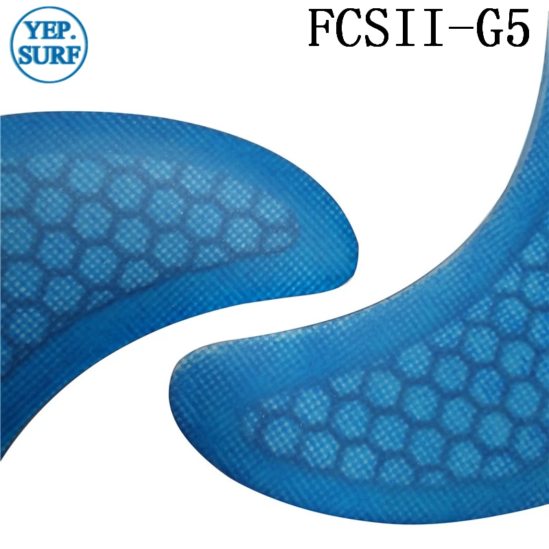 Плавники для серфинга FCS2 G5 плавник сотовый плавник для доски для серфинга синий цвет плавник для серфинга Quilhas thruster аксессуары для серфинга