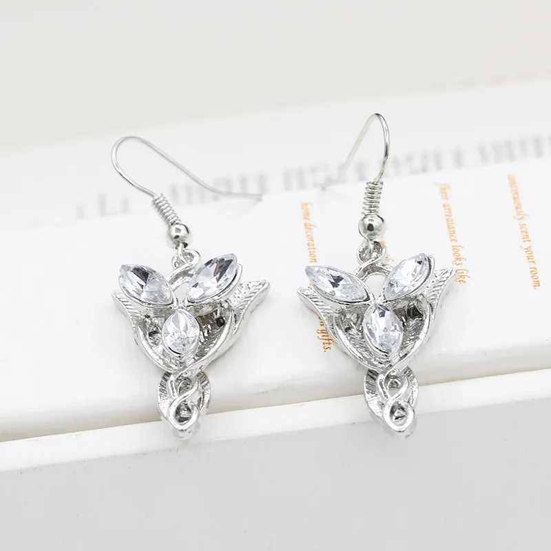 Женские Висячие серьги Arwen Evenstar кристально прозрачные стразы с серебряным