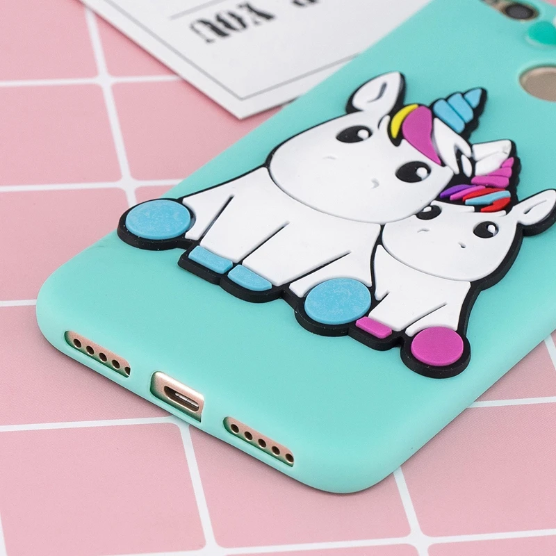 3D мультфильм Единорог Redmi 4X чехол для Xiaomi 5 0 &quotмилые игрушки Мягкий силиконовый |
