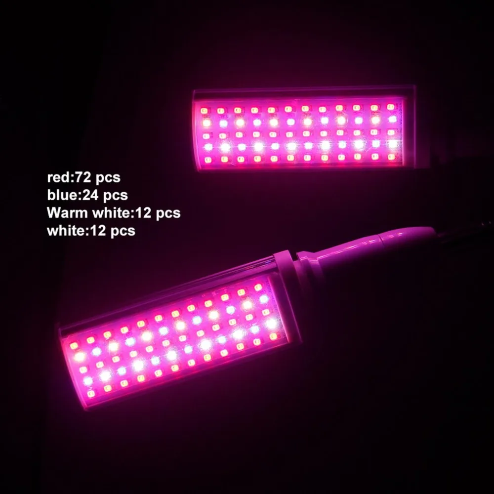 2 Heads Desk Clip Timing Grow Light Switch LED Plant Growth for Flower Vegetable Indoor Greenhouse Hydroponics |
