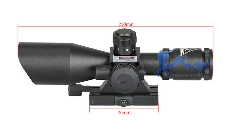 FLY SHARK тактический 2 5-10X40E прицел с красным лазером содержит Быстрый отсоединитель