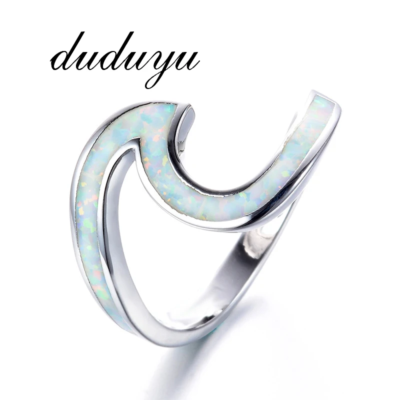 Нежное кольцо с цирконом и опаловым листом для женщин девушек