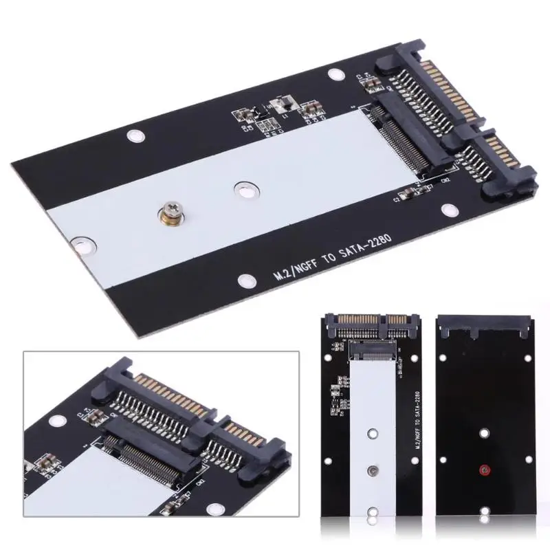 B Key M.2 NGFF SSD SATA 2 5 "адаптер карта для Windows Vista Linux Mac 10 OS For Type 2230 2242 2260 2280|Компьютерные