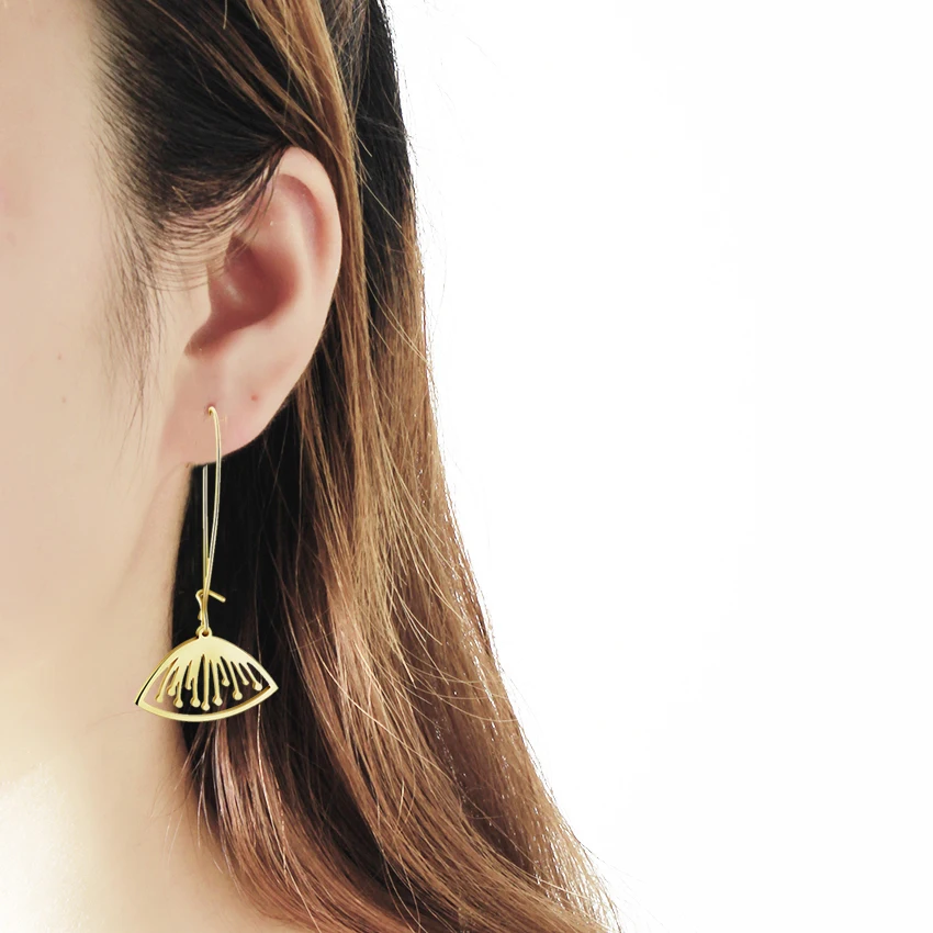 10 пар модных лепестков висячие серьги золотого цвета Висячие для женщин