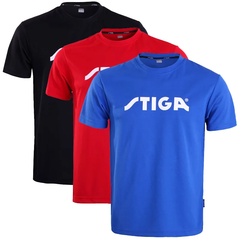 Футболка для настольного тенниса Stiga спортивный трикотаж бадминтона футболка